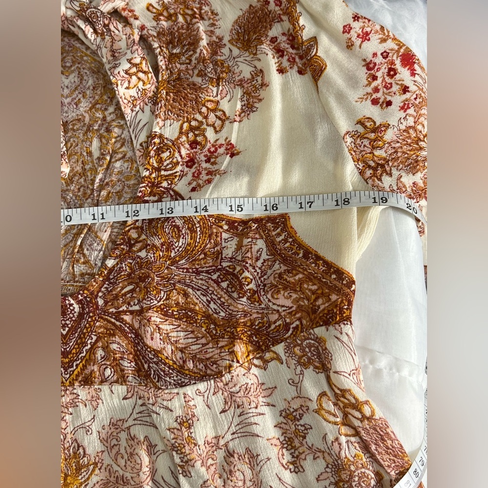 Free People Lady Luck tunic top or mini dress high neck bell sleeve size small - Picture 10 of 11